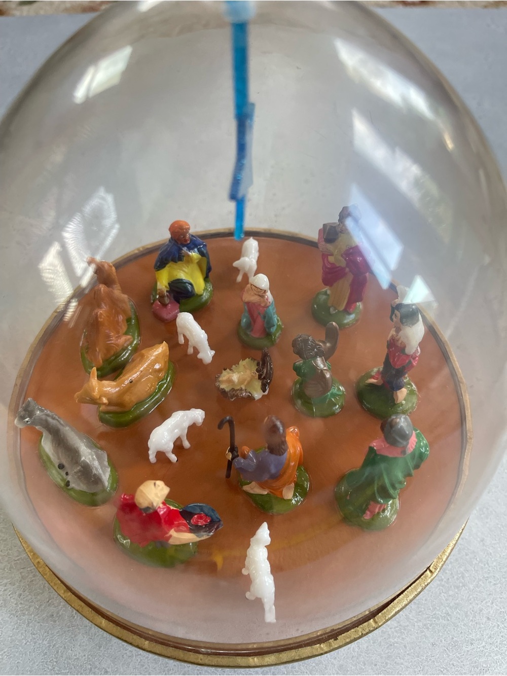 Vintage Ohio Art Revolving Musical Dome Rotating Nativity Scene Christmas Decor - Picture 3 of 8